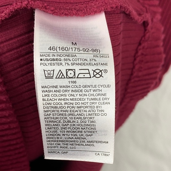 GAP Turtleneck Sweater Dress Ribbed Knit Maroon - Picture 5 of 7